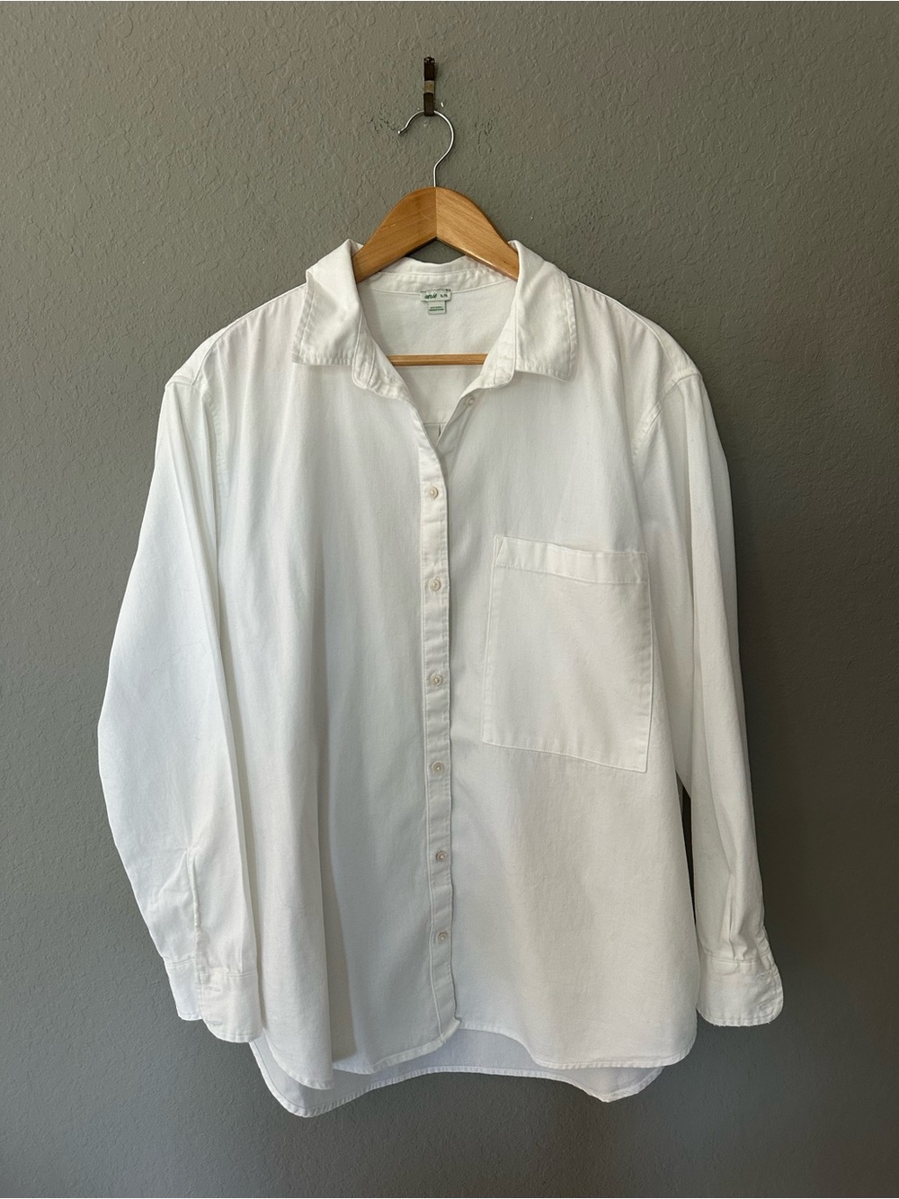 Aerie oversized heavy cotton button down shirt with big pocket Sz XL